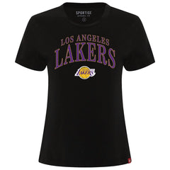 Los Angeles Lakers Sportiqe Women's Arcadia Boxy T-Shirt Black