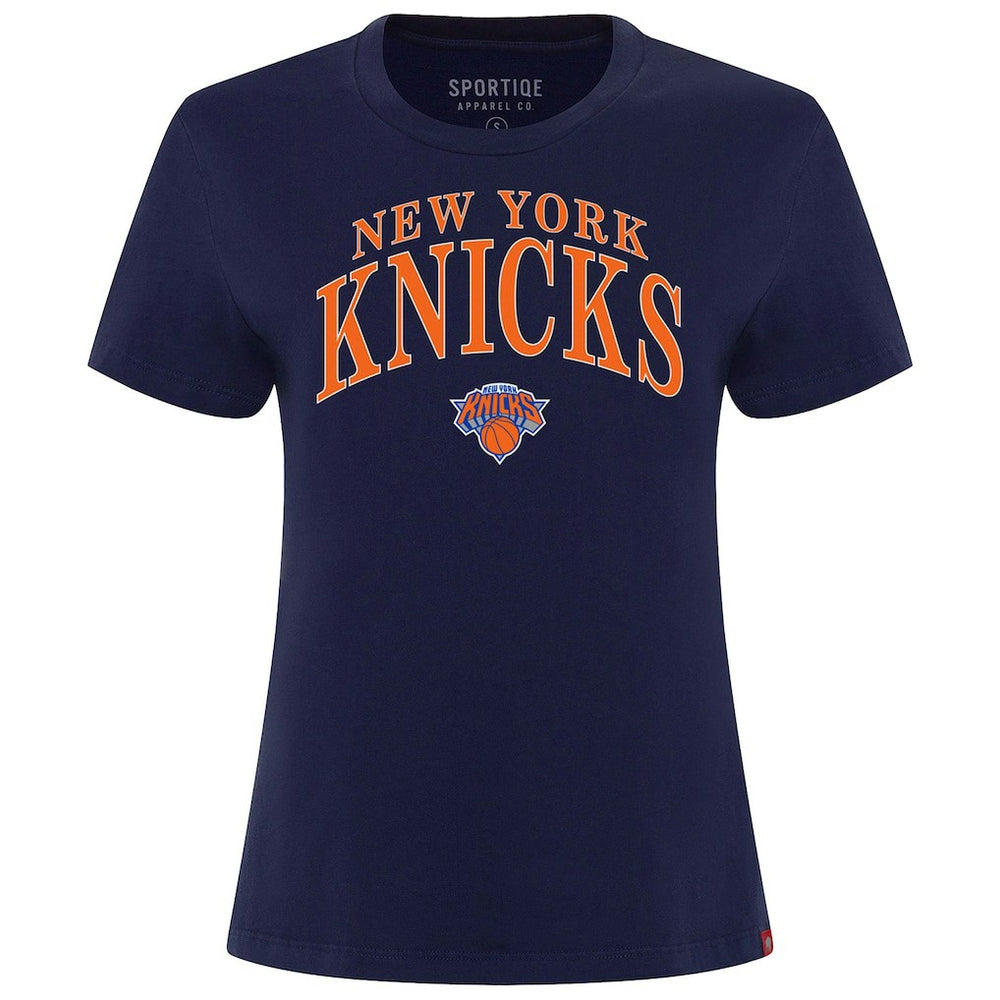 New York Knicks Sportiqe Women's Arcadia Boxy T-Shirt Navy