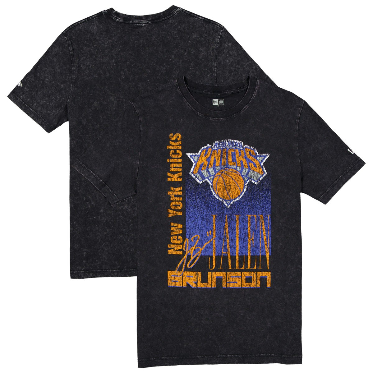 Jalen Brunson New York Knicks Full Court Press Mineral Wash Player T-Shirt Black