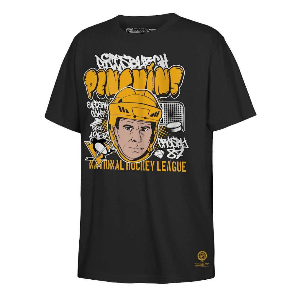 NHL Sidney Crosby Pittsburgh Penguins Mitchell & Ness Youth Caricature T-Shirt - Black