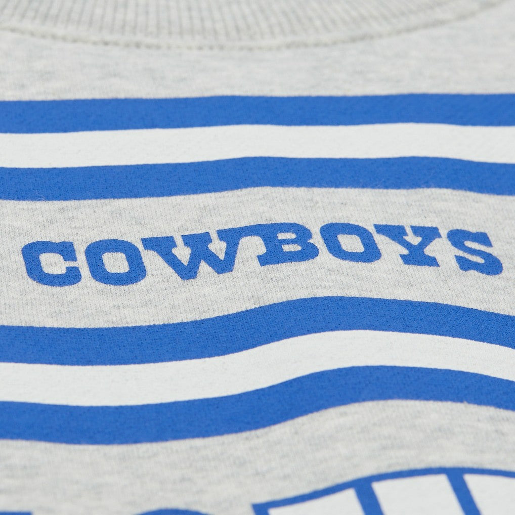 Dallas Cowboys All Over Print Retro Fleece Sweatshirt Heather Gray