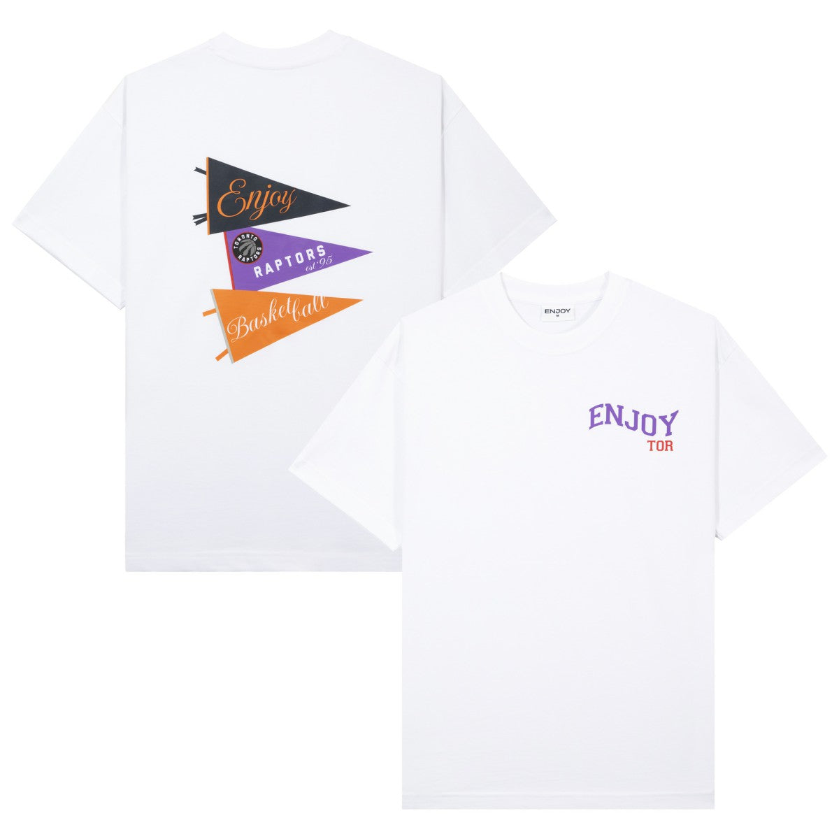 Enjoy Basketball x Toronto Raptors Unisex Hoop Enthusiast Capsule Collection T-Shirt - White