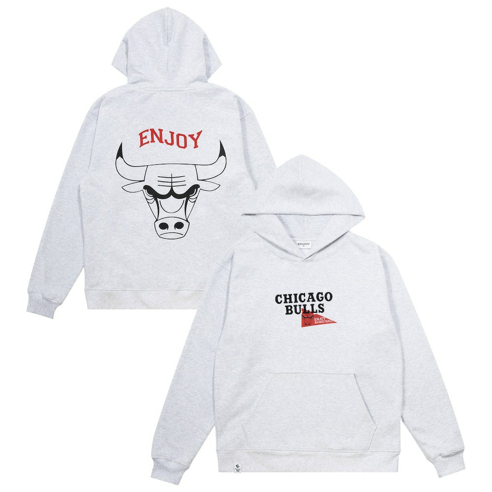 Enjoy Basketball x Chicago Bulls Unisex Hoop Enthusiast Capsule Collection Pullover Hoodie - Heather Gray