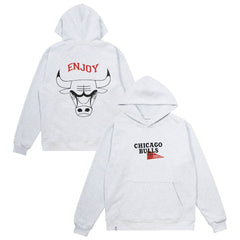 Enjoy Basketball x Chicago Bulls Unisex Hoop Enthusiast Capsule Collection Pullover Hoodie - Heather Gray