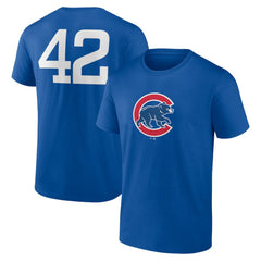 Chicago Cubs Jackie Robinson Day Name & Number T-Shirt - Royal T-shirts