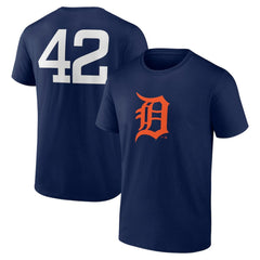 Detroit Tigers Jackie Robinson Day Name & Number T-Shirt - Navy T-shirts