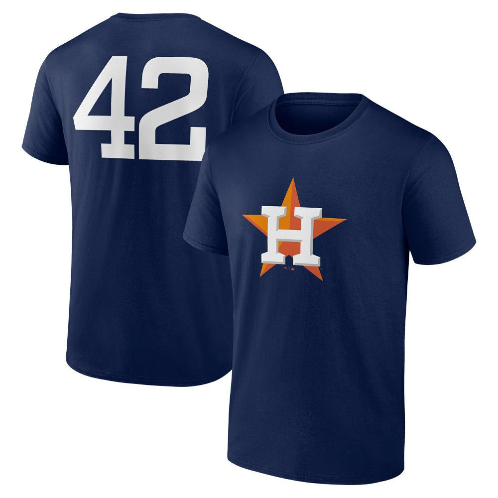 Houston Astros Jackie Robinson Day Name & Number T-Shirt - Navy T-shirts