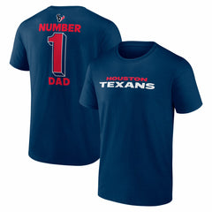 Houston Texans #1 Dad Jersey T-Shirt Navy