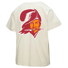 Tampa Bay Buccaneers Women's 50th Season Pirate Oversized Boyfriend T-Shirt Cream