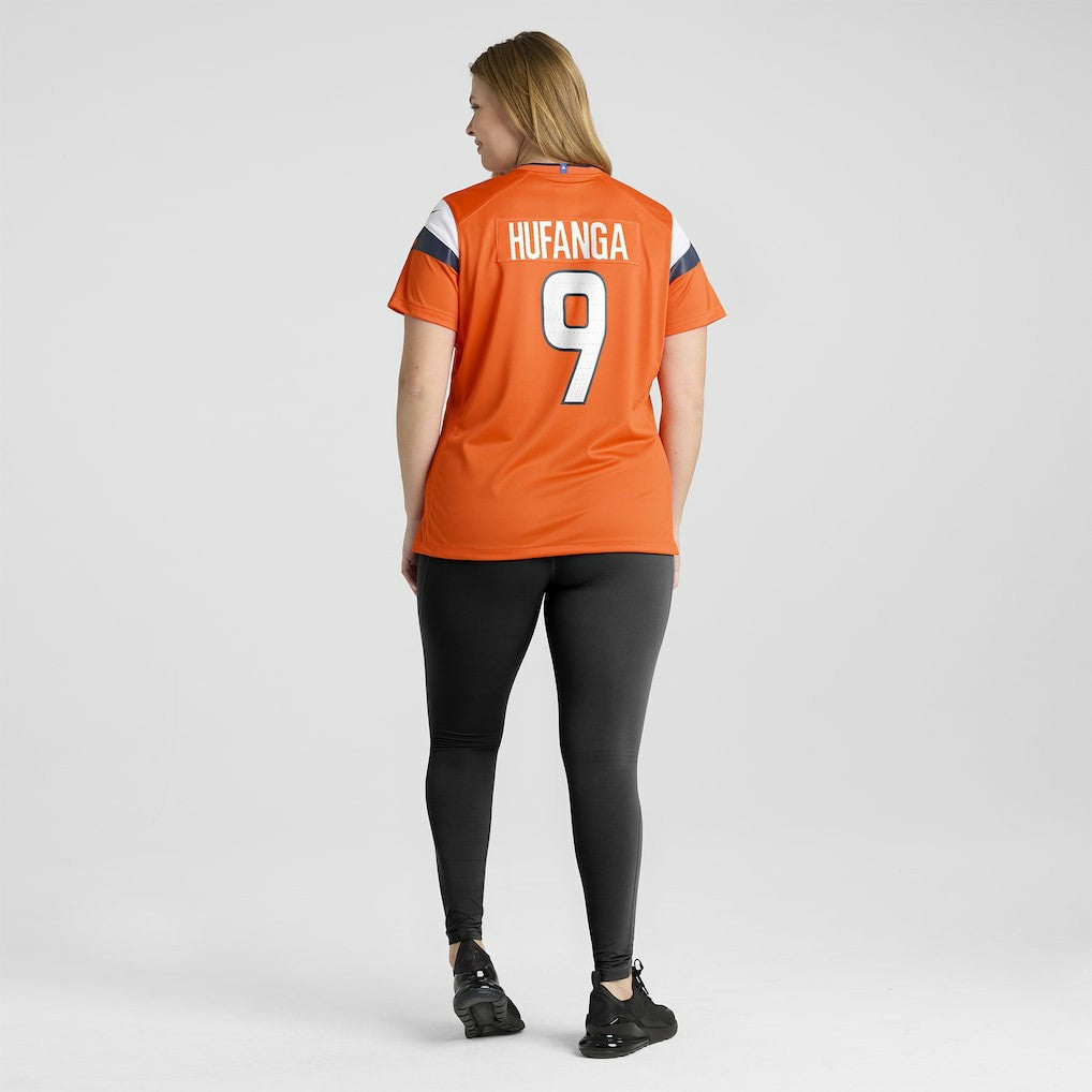 Talanoa Hufanga Denver Broncos Women's Team Game Jersey Orange