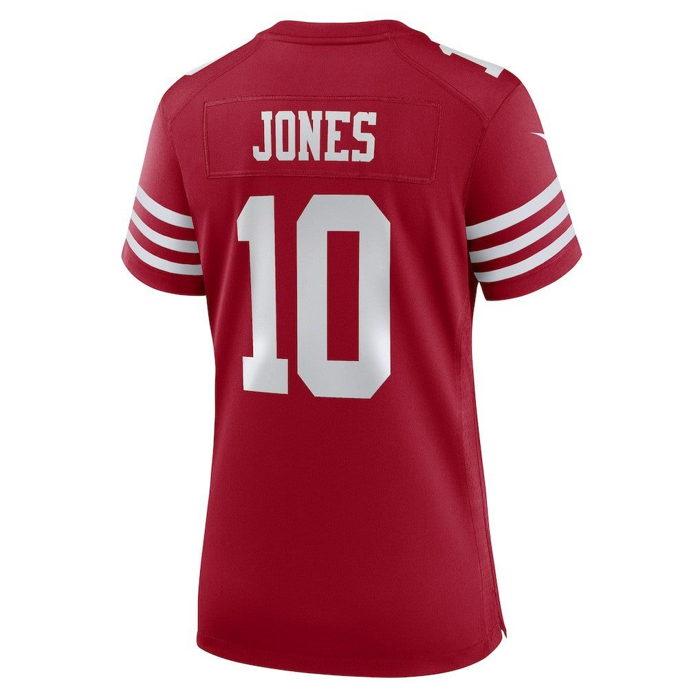 Mac Jones San Francisco 49ers Women's Team Game Jersey Scarlet
