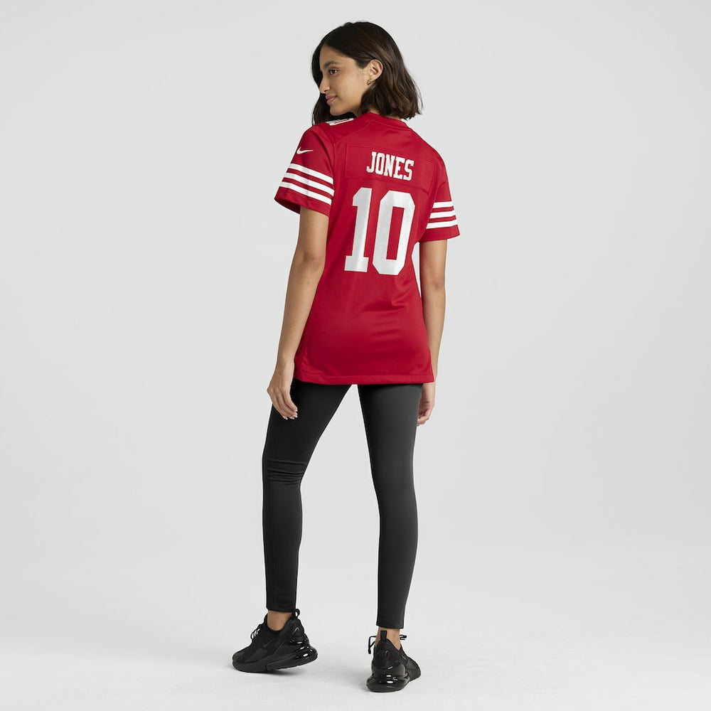 Mac Jones San Francisco 49ers Women's Team Game Jersey Scarlet