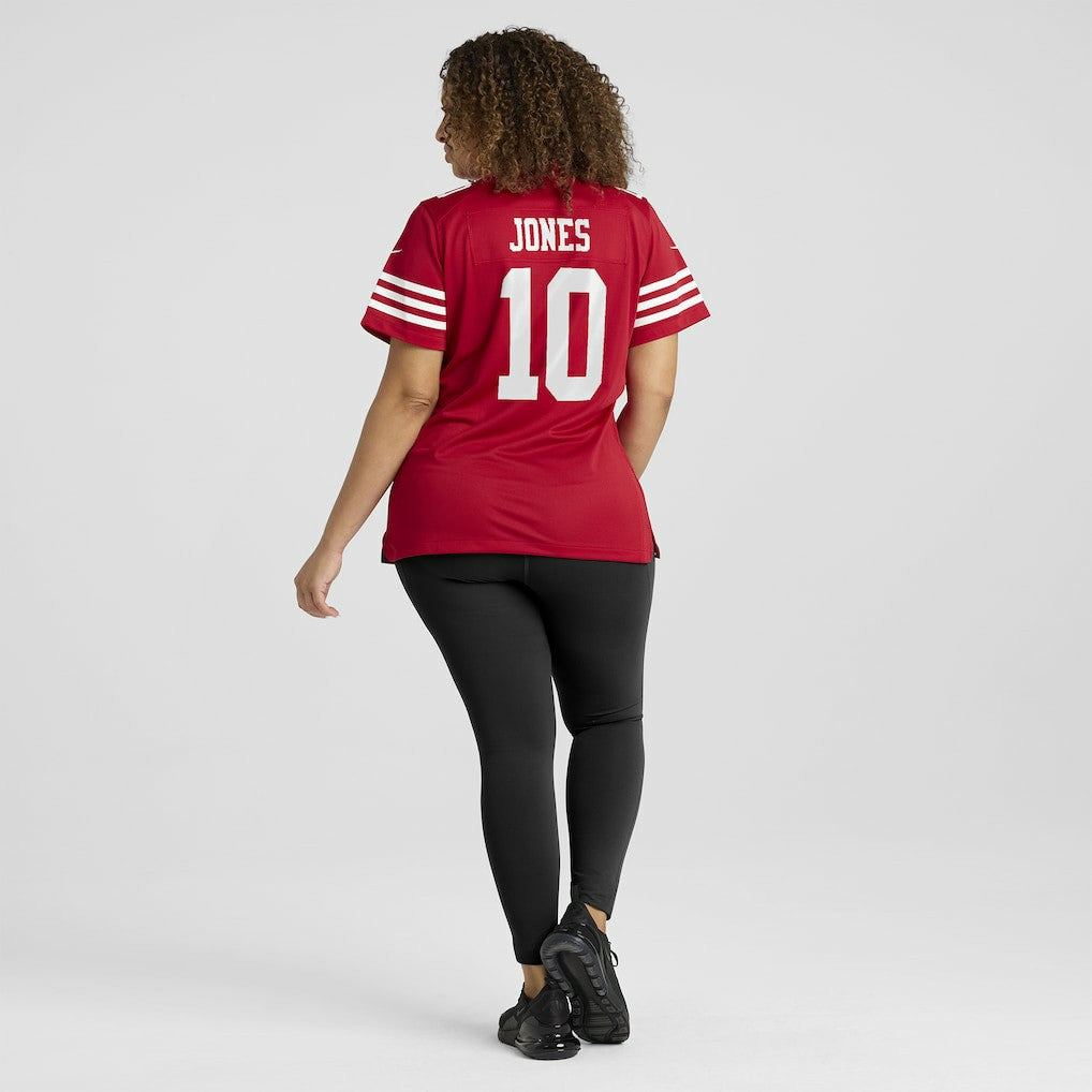Mac Jones San Francisco 49ers Women's Team Game Jersey Scarlet