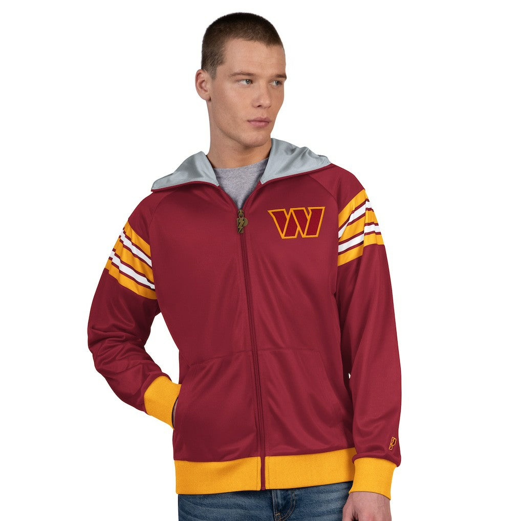 Washington Commanders Pro Player Helmet Full-Zip Hooded Track Jacket Burgundy/Gold