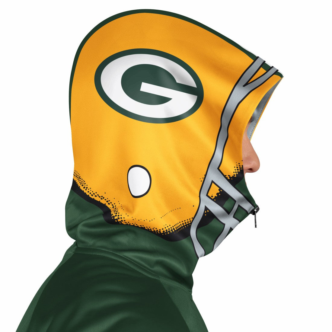 Green Bay Packers Pro Player Helmet Full-Zip Hooded Track Jacket Green/Gold