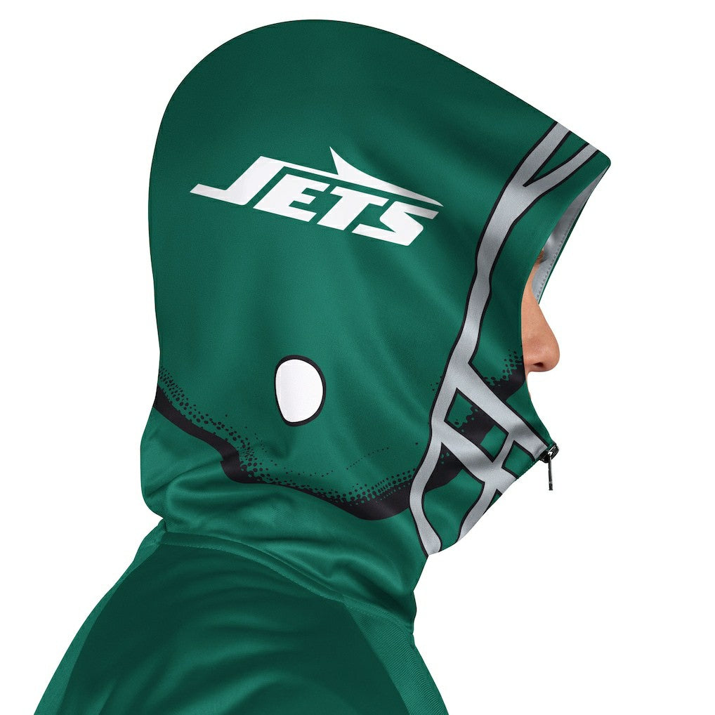 New York Jets Pro Player Helmet Full-Zip Hooded Track Jacket Green/Black