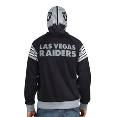 Las Vegas Raiders Pro Player Helmet Full-Zip Hooded Track Jacket Black/Silver