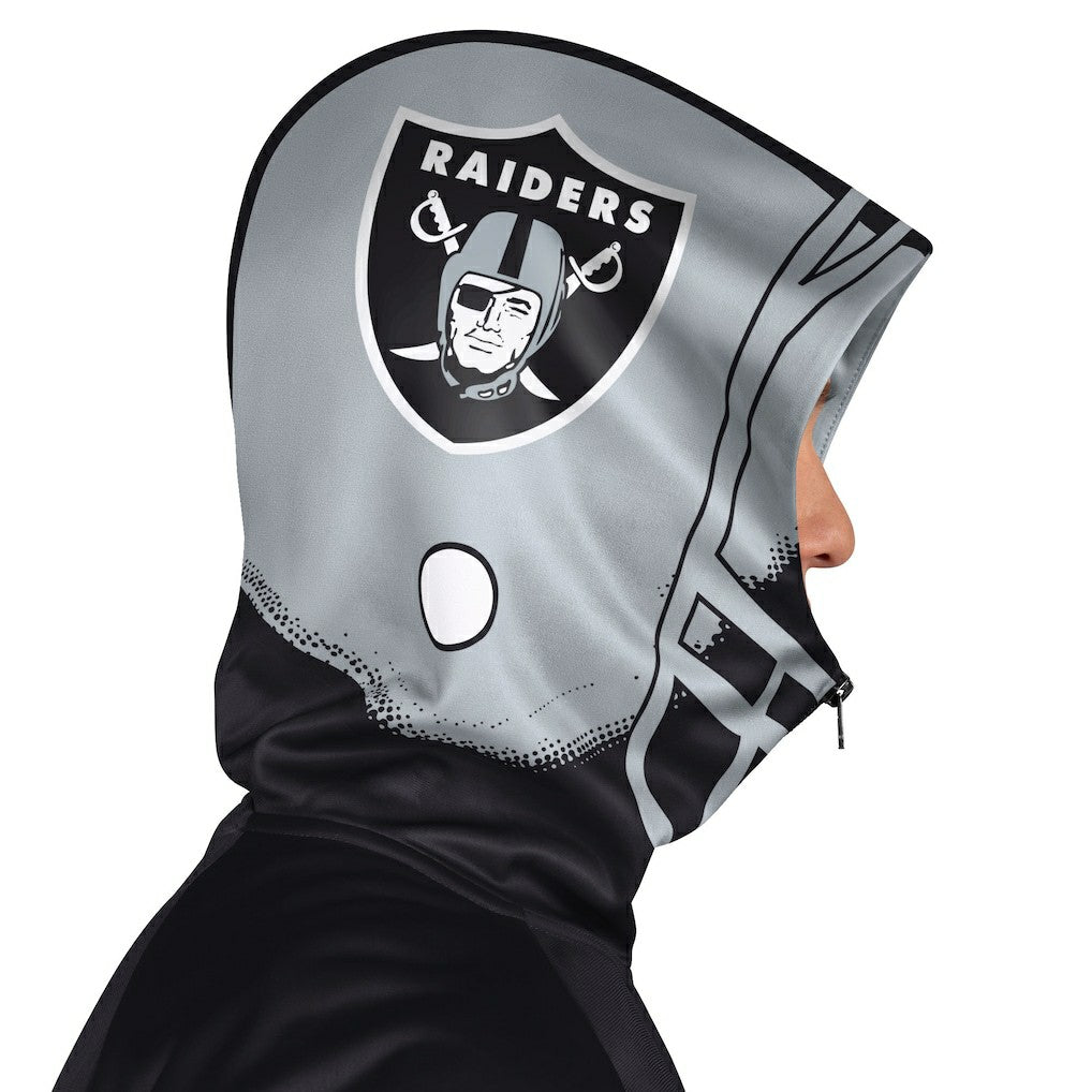 Las Vegas Raiders Pro Player Helmet Full-Zip Hooded Track Jacket Black/Silver