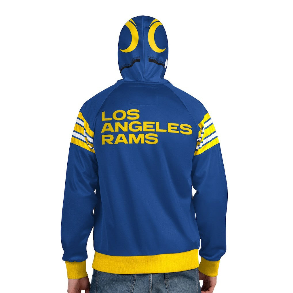 Los Angeles Rams Pro Player Helmet Full-Zip Hooded Track Jacket Royal/Gold