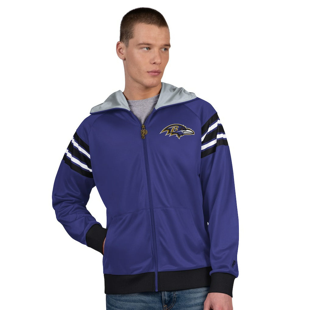 Baltimore Ravens Pro Player Helmet Full-Zip Hooded Track Jacket Purple/Black