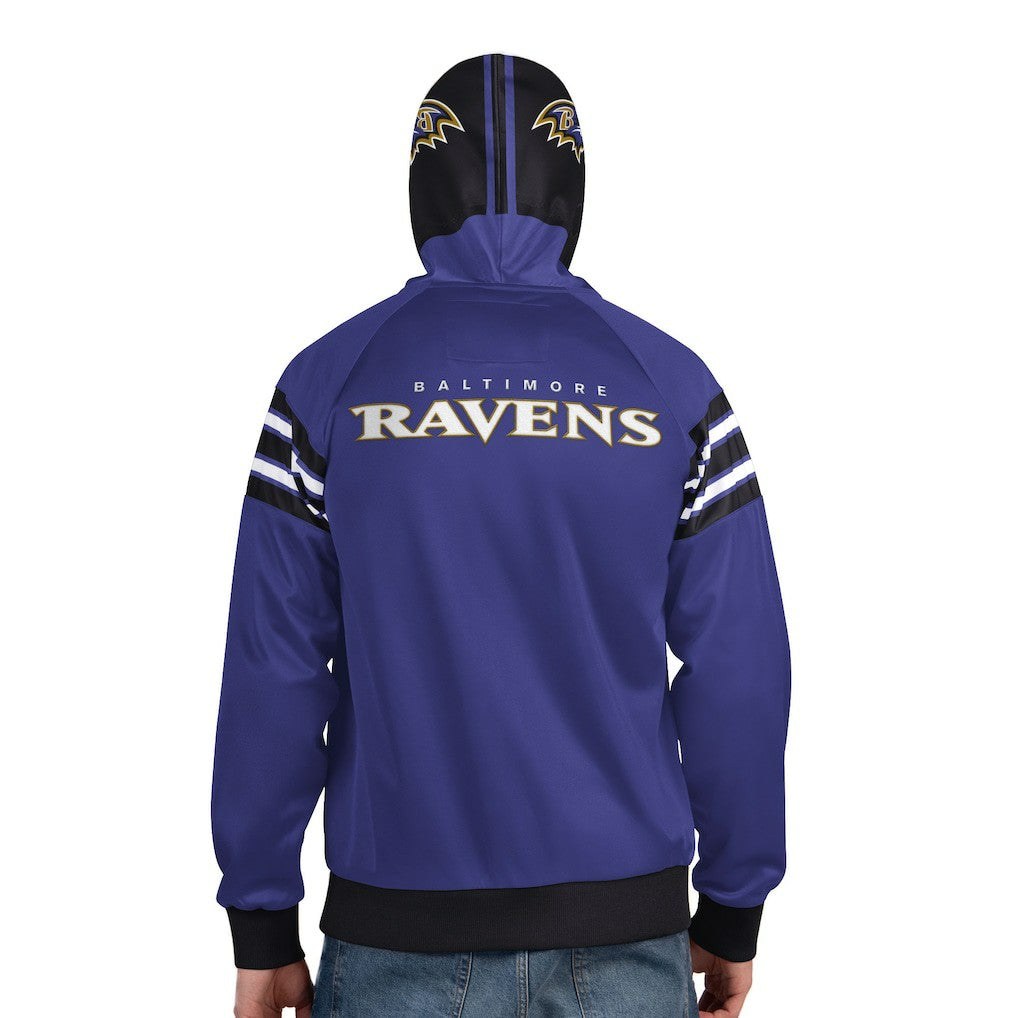 Baltimore Ravens Pro Player Helmet Full-Zip Hooded Track Jacket Purple/Black