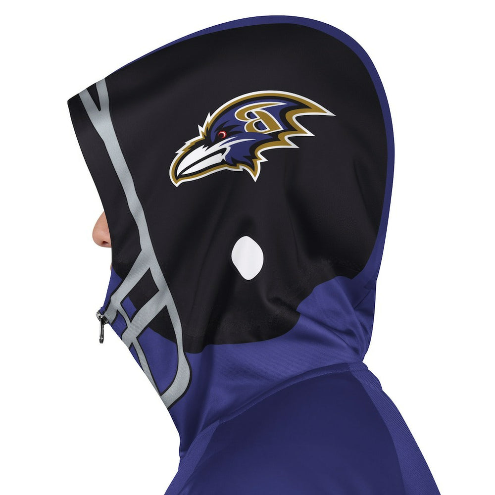 Baltimore Ravens Pro Player Helmet Full-Zip Hooded Track Jacket Purple/Black