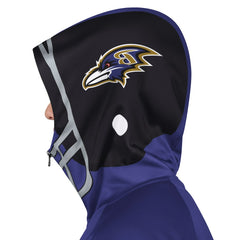 Baltimore Ravens Pro Player Helmet Full-Zip Hooded Track Jacket Purple/Black