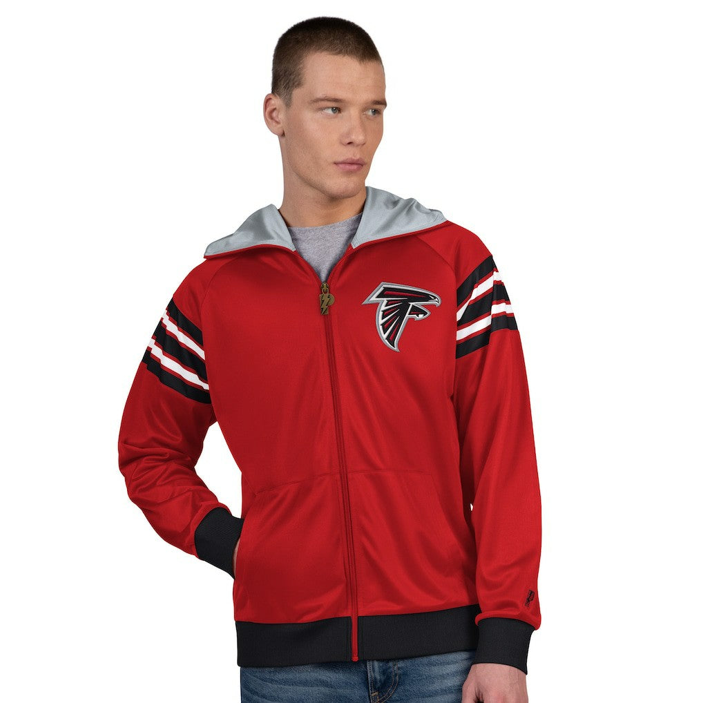 Atlanta Falcons Pro Player Helmet Full-Zip Hooded Track Jacket Red/Black