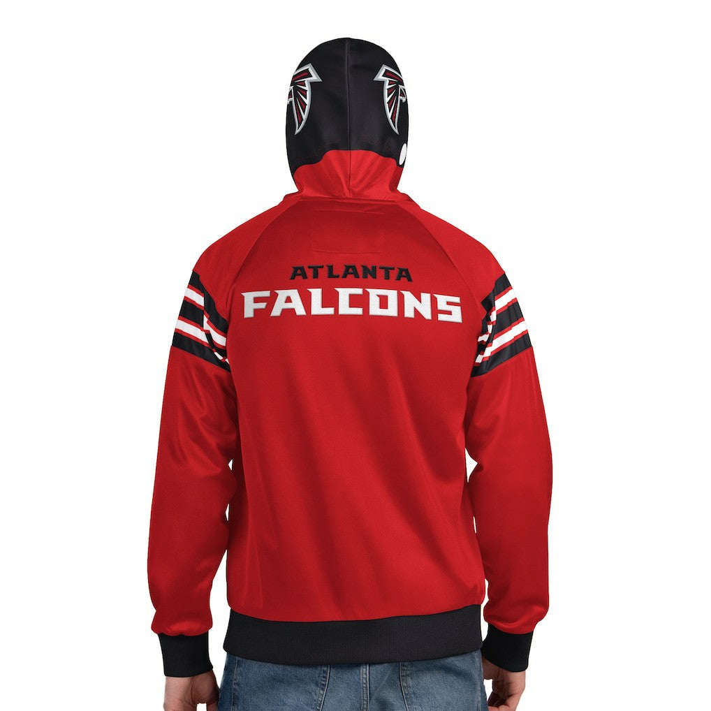 Atlanta Falcons Pro Player Helmet Full-Zip Hooded Track Jacket Red/Black