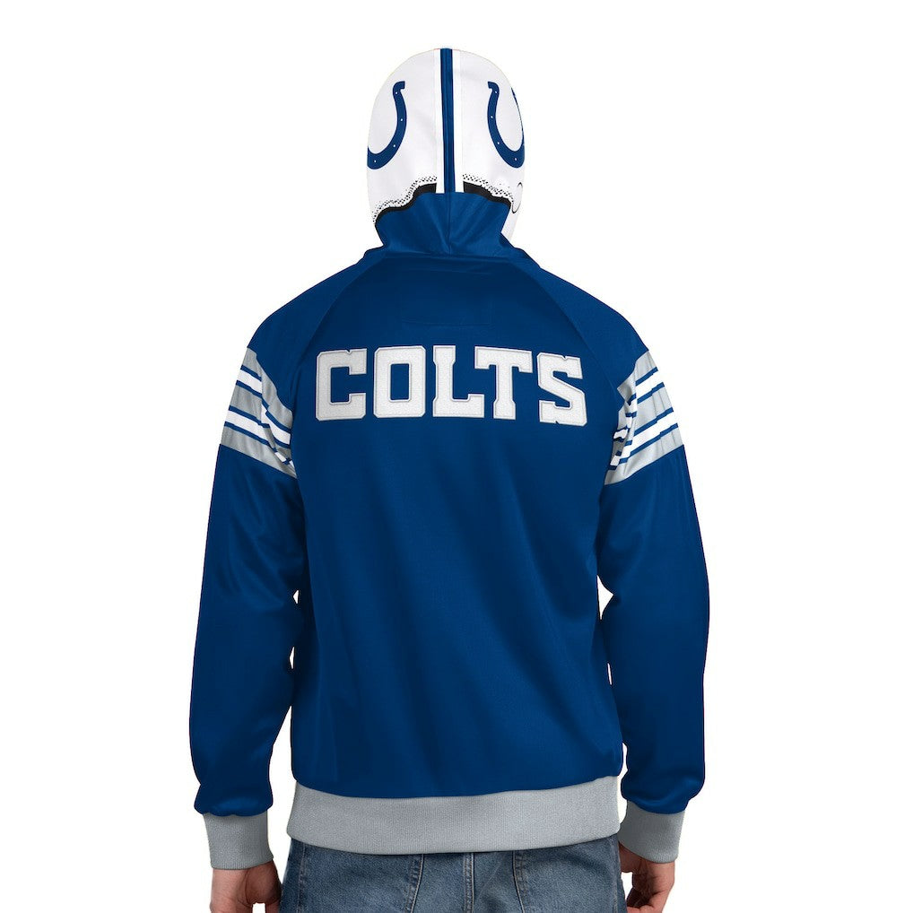 Indianapolis Colts Pro Player Helmet Full-Zip Hooded Track Jacket Royal/White