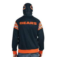 Chicago Bears Pro Player Helmet Full-Zip Hooded Track Jacket Navy/Orange