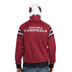 Arizona Cardinals Pro Player Helmet Full-Zip Hooded Track Jacket Cardinal/White