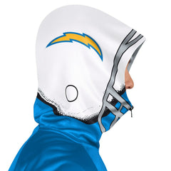 Los Angeles Chargers Pro Player Helmet Full-Zip Hooded Track Jacket Powder Blue/White