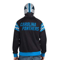 Carolina Panthers Pro Player Helmet Full-Zip Hooded Track Jacket Black/Silver