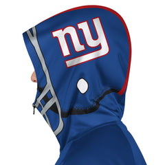 New York Giants Pro Player Helmet Full-Zip Hooded Track Jacket Royal/Red