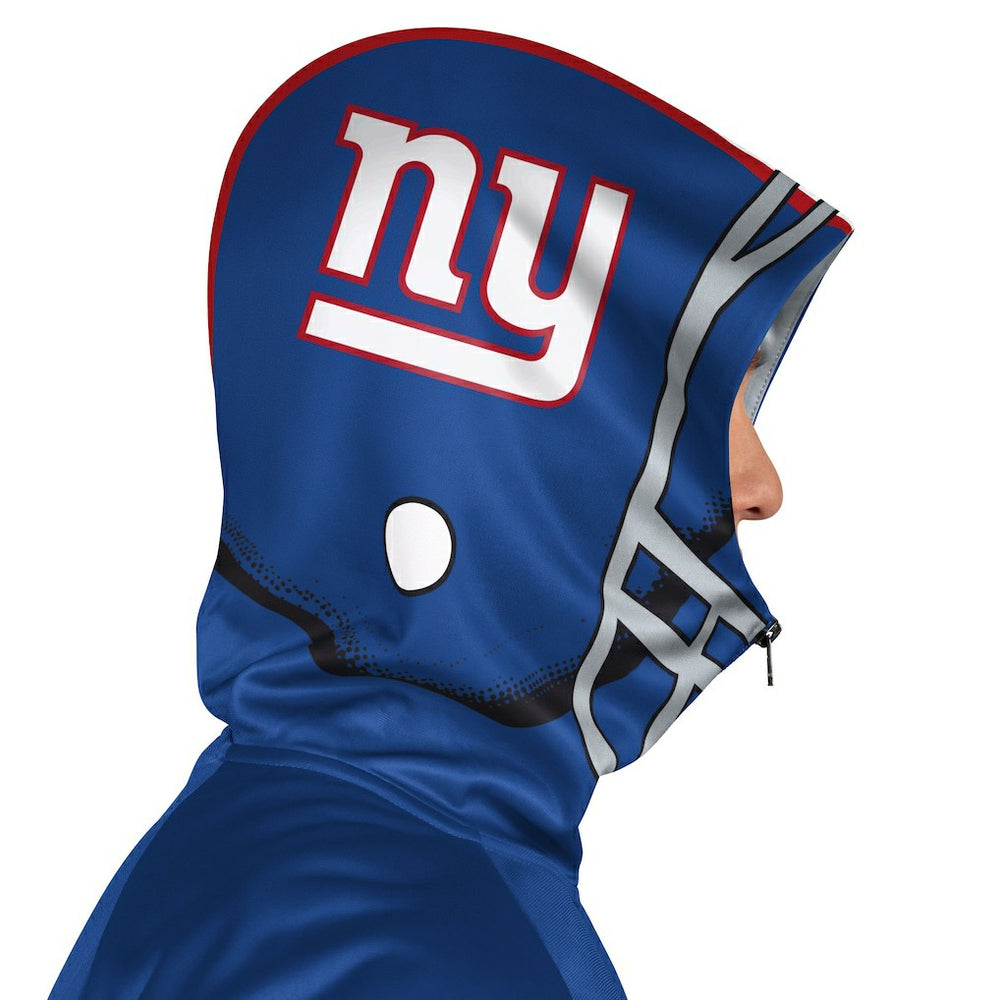 New York Giants Pro Player Helmet Full-Zip Hooded Track Jacket Royal/Red