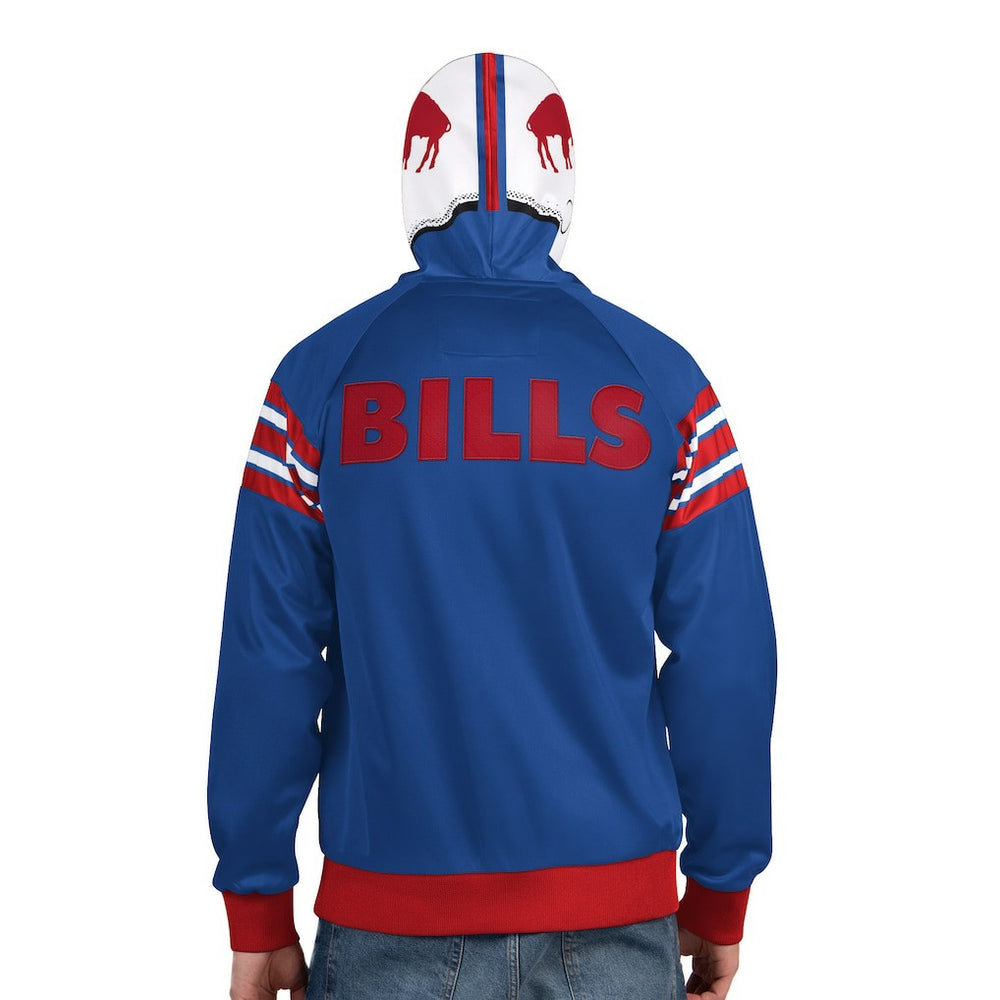 Buffalo Bills Pro Player Retro Helmet Full-Zip Hooded Track Jacket Royal/Red