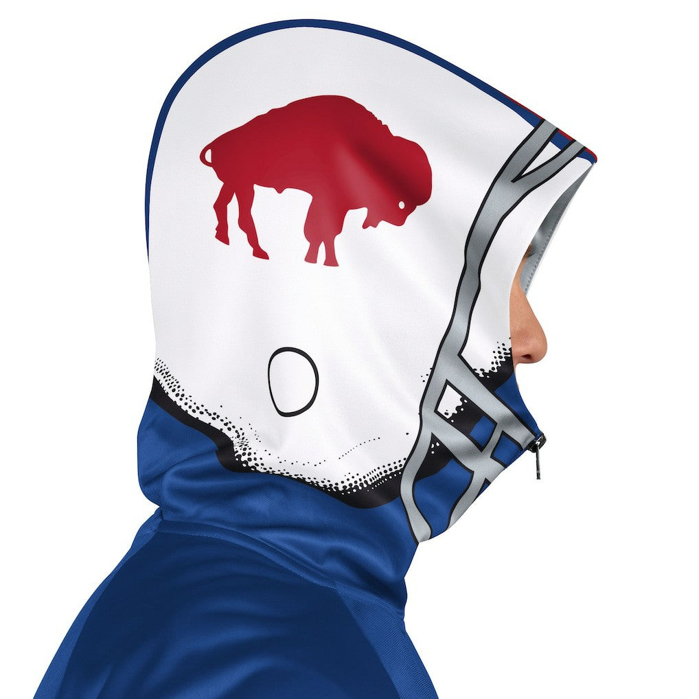 Buffalo Bills Pro Player Retro Helmet Full-Zip Hooded Track Jacket Royal/Red
