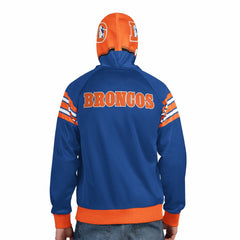 Denver Broncos Pro Player Retro Helmet Full-Zip Hooded Track Jacket Royal/Orange