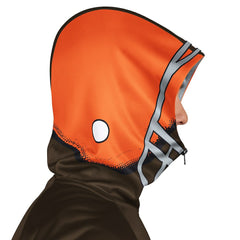 Cleveland Browns Pro Player Retro Helmet Full-Zip Hooded Track Jacket Brown/Orange