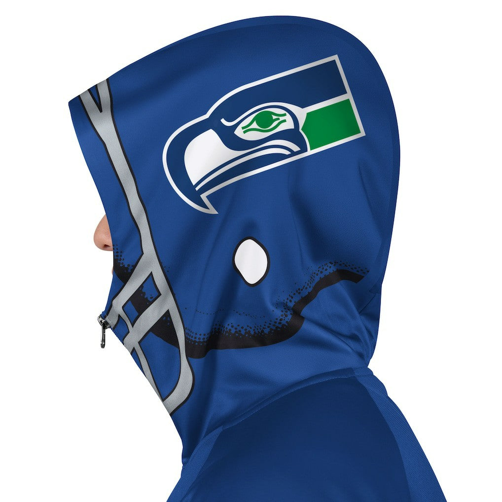 Seattle Seahawks Pro Player Retro Helmet Full-Zip Hooded Track Jacket Royal/Green