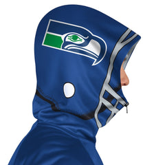Seattle Seahawks Pro Player Retro Helmet Full-Zip Hooded Track Jacket Royal/Green