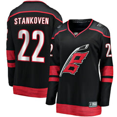 NHL Logan Stankoven Carolina Hurricanes Fanatics Women's Home Breakaway Player Jersey - Black