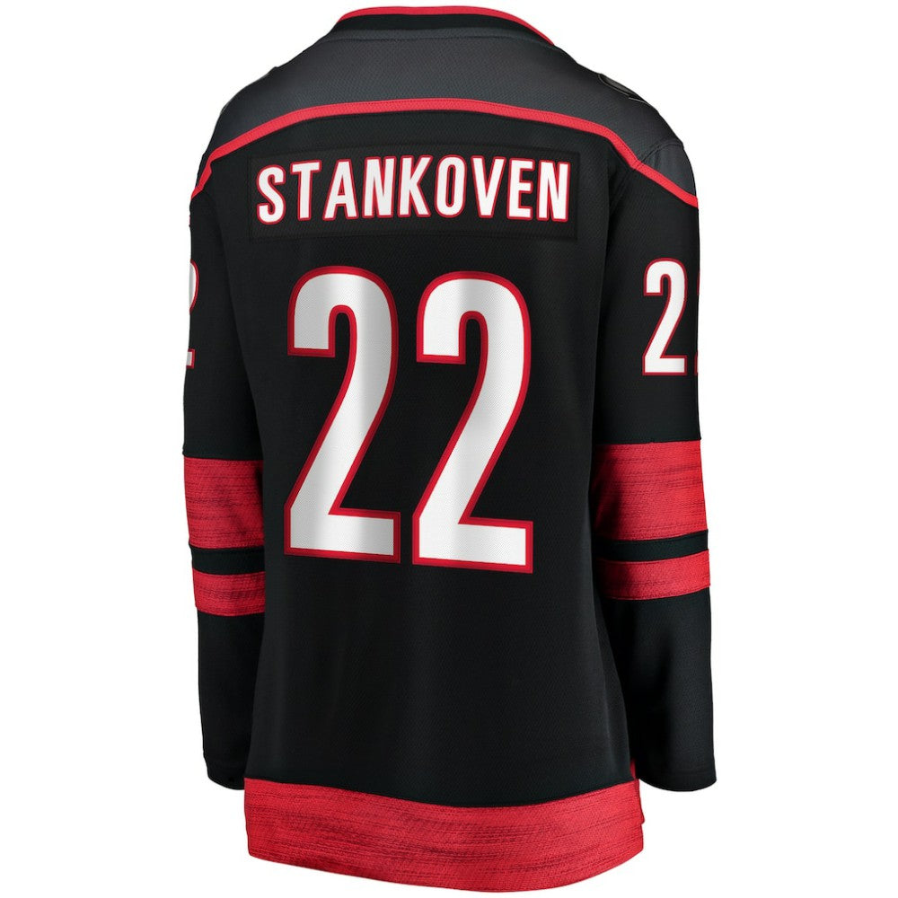 NHL Logan Stankoven Carolina Hurricanes Fanatics Women's Home Breakaway Player Jersey - Black