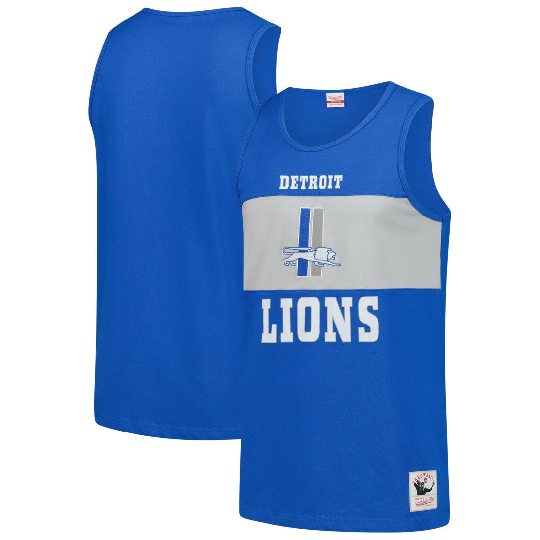 Detroit Lions Retro Colorblock Tank Top Blue
