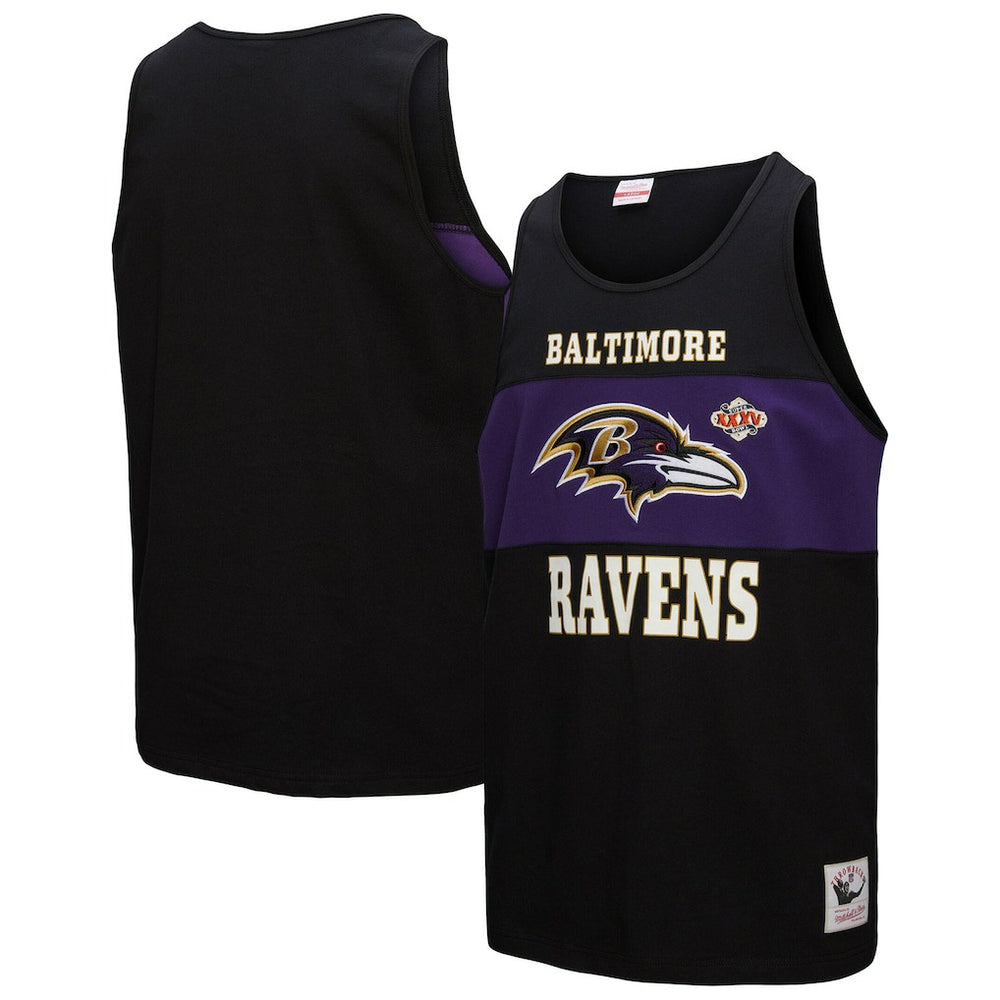 Baltimore Ravens Retro Colorblock Tank Top Black