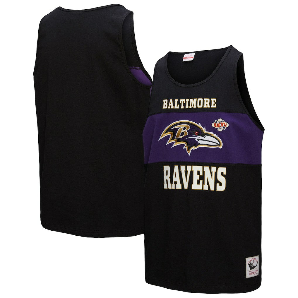 Baltimore Ravens Retro Colorblock Tank Top Black