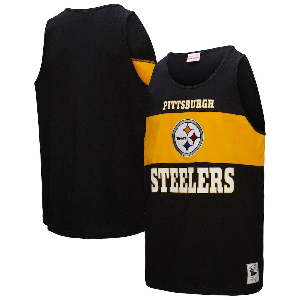 Pittsburgh Steelers Retro Colorblock Tank Top Black