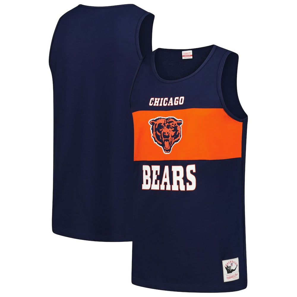 Chicago Bears Retro Colorblock Tank Top Navy