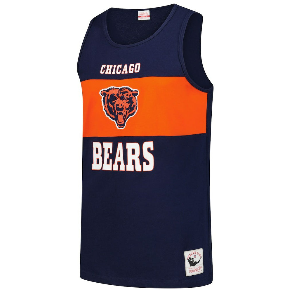 Chicago Bears Retro Colorblock Tank Top Navy